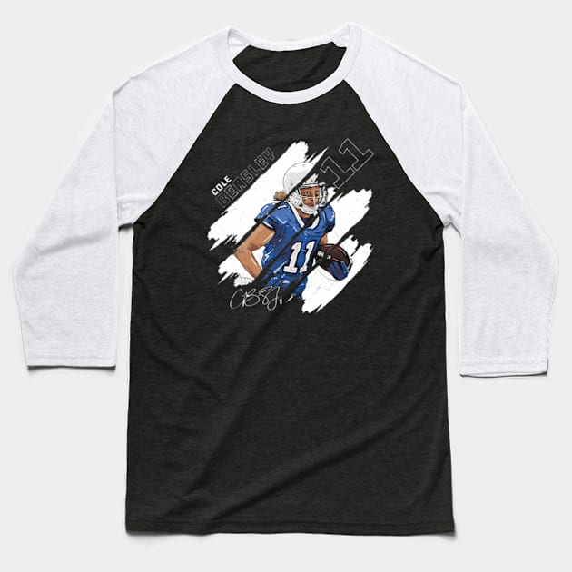 Cole Beasley Carolina Stripes Baseball T-Shirt by caravalo